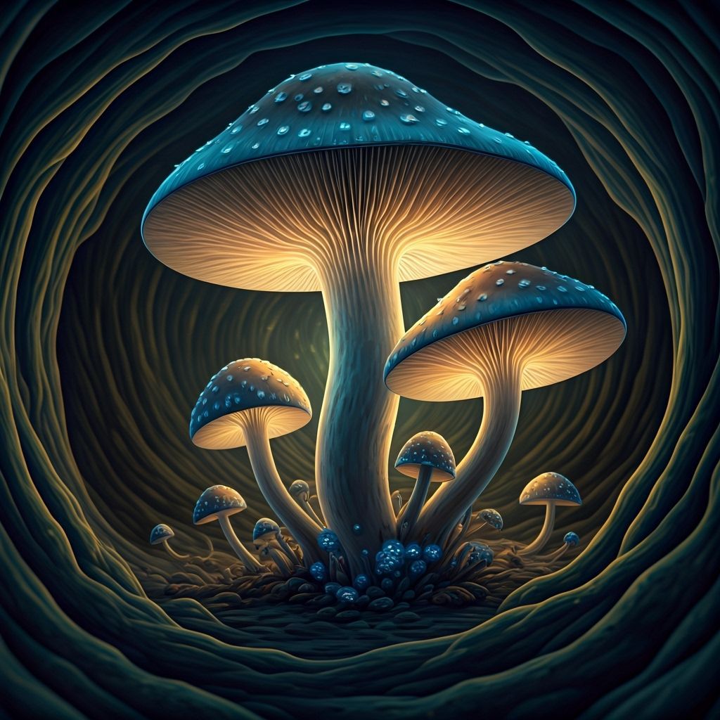 Mystical Mushroom Ration in Glowing Underdark Cave