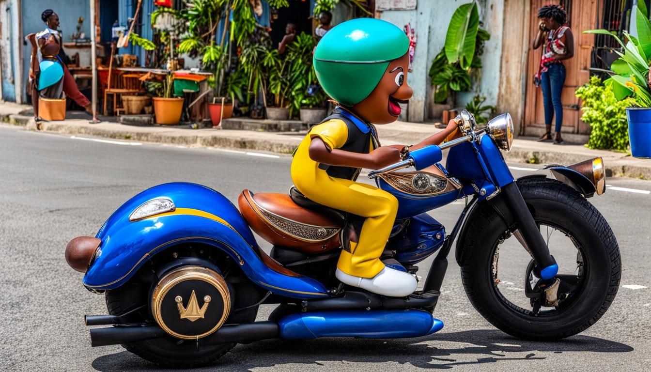 Marionette on Motorcycle: A Martinique Adventure