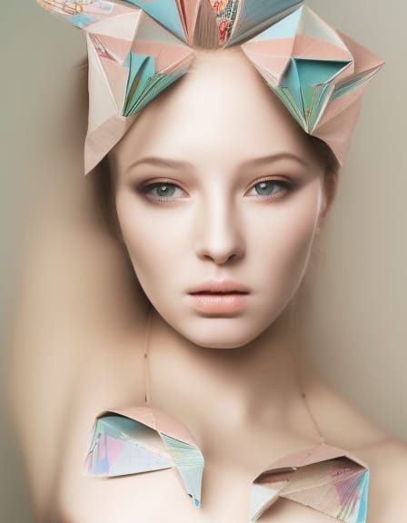 Origami Paper Folds Papercraft in 8K