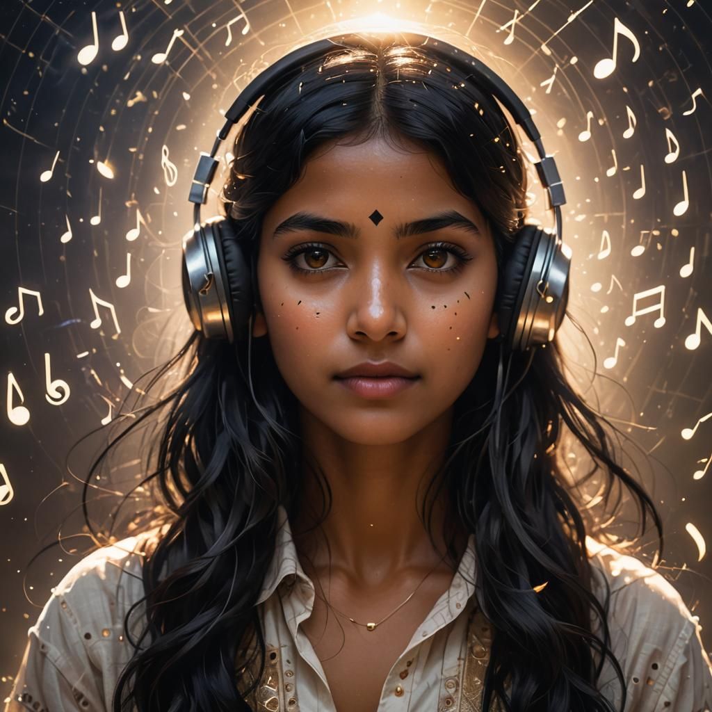 Ethereal Indian Musician Captivating the Divine