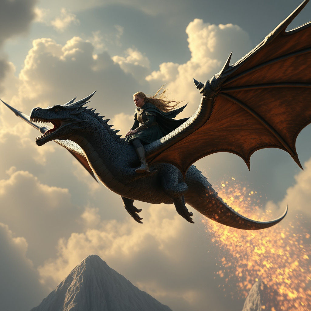 Arya and Shireen's Dragon Ride in Game of Thrones