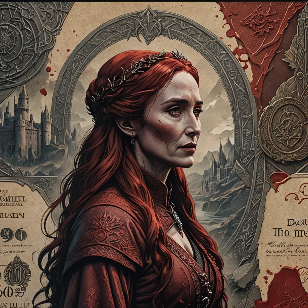 Melisandre Game of Thrones Art Banknote