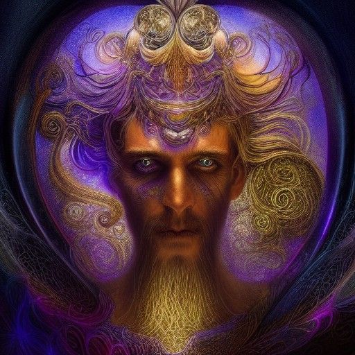 Enigmatic Wizard: Hyperdetailed Fantasy Art Portrait