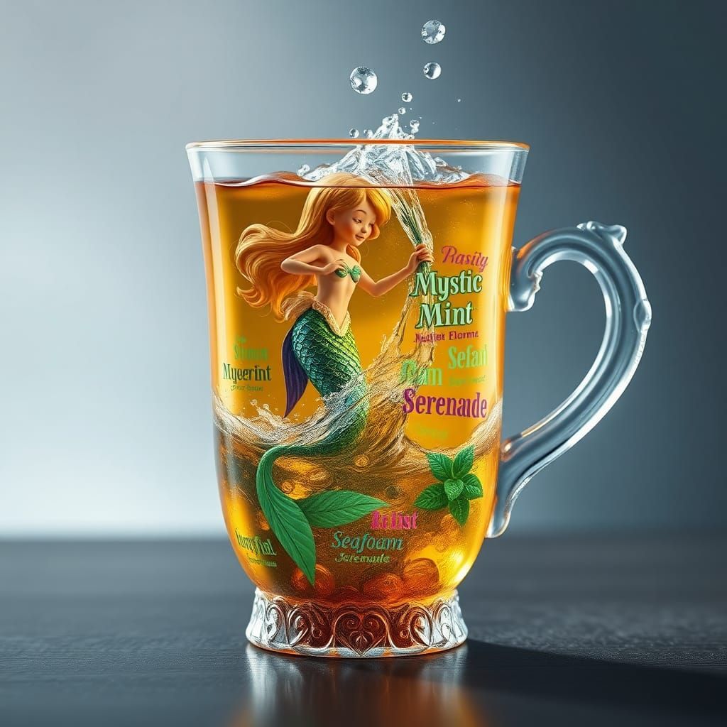 Mermaid's Iced Tea in Fantasy Concept Art Style