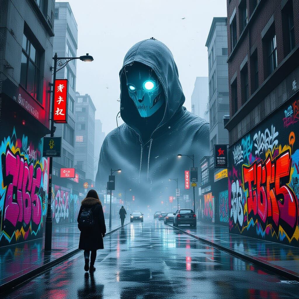 Infinite Dark Void: Graffiti and Street Art Fusion