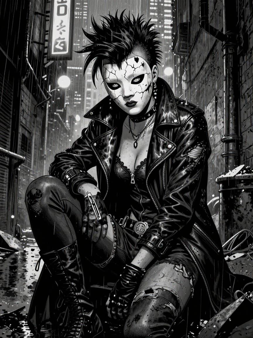 Noir Anti-Hero in Shadowed Alley Comic Cover Art