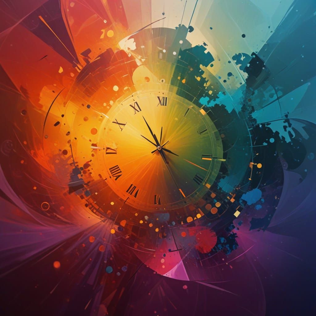 Surrealist Time Fragmentation in Geometric Abstraction