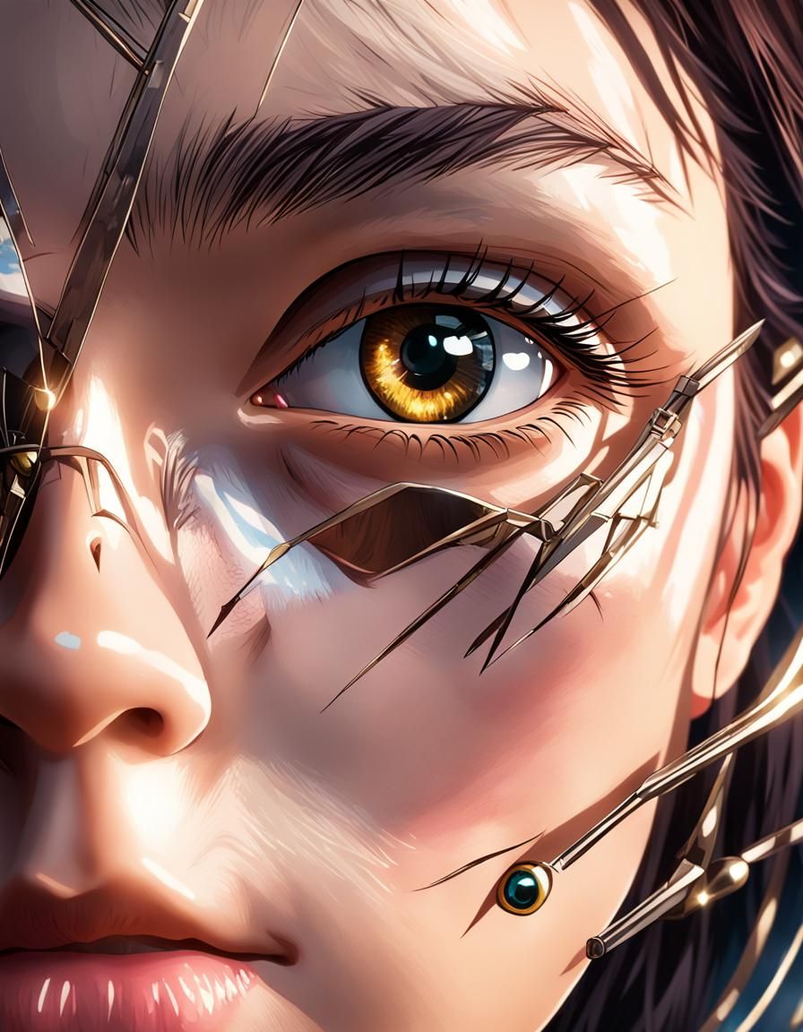 Aubrey Plaza as Alita Battle Angel in Anime Style