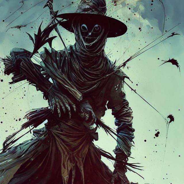 Terrifying Scarecrow Speedpaint in Horror Style