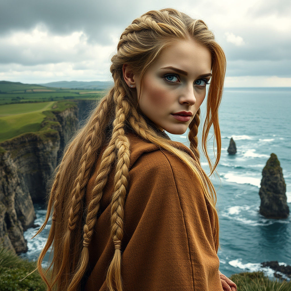 Norse Woman Gazing at English Coastline