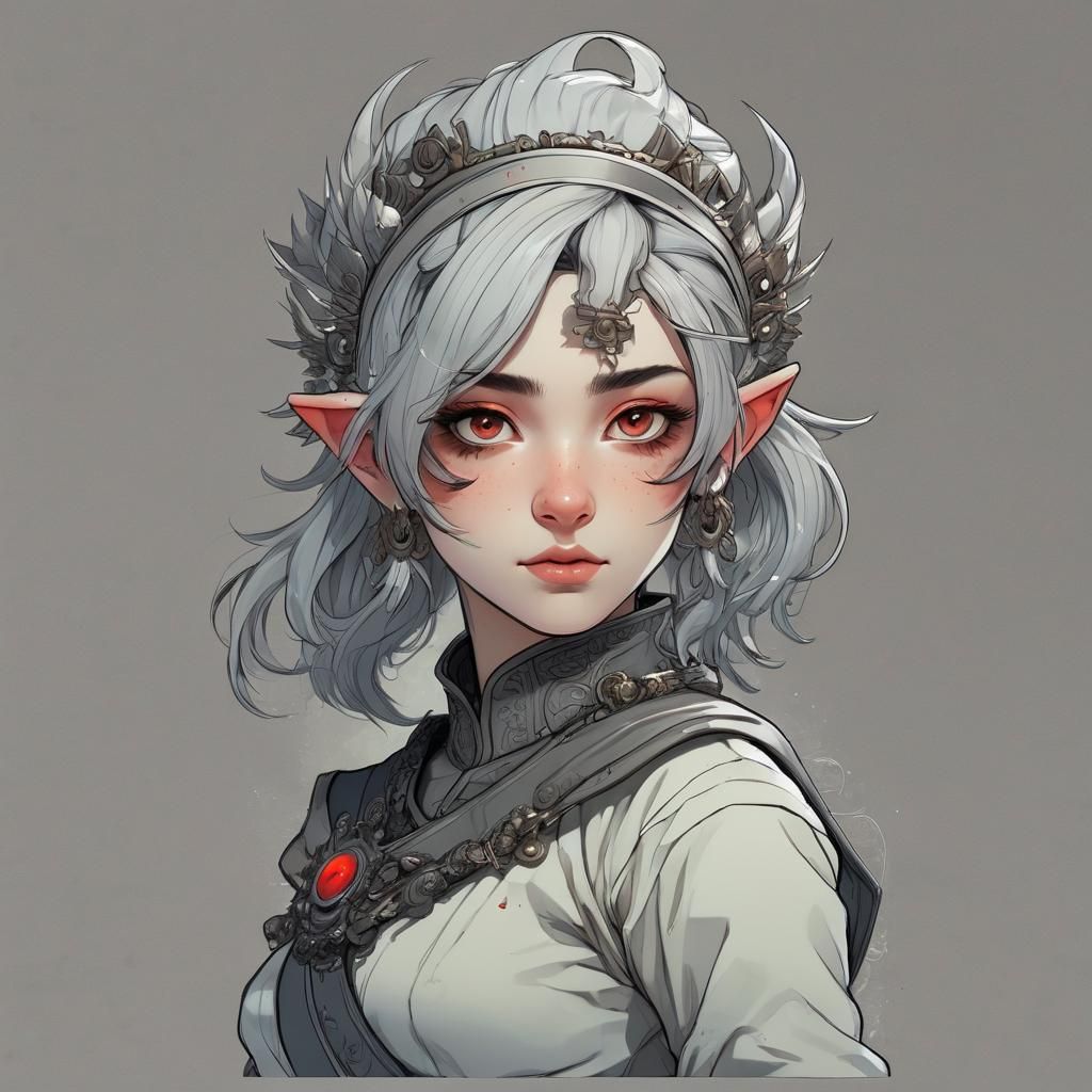 Gnome Assassin Portrait in Anime Style