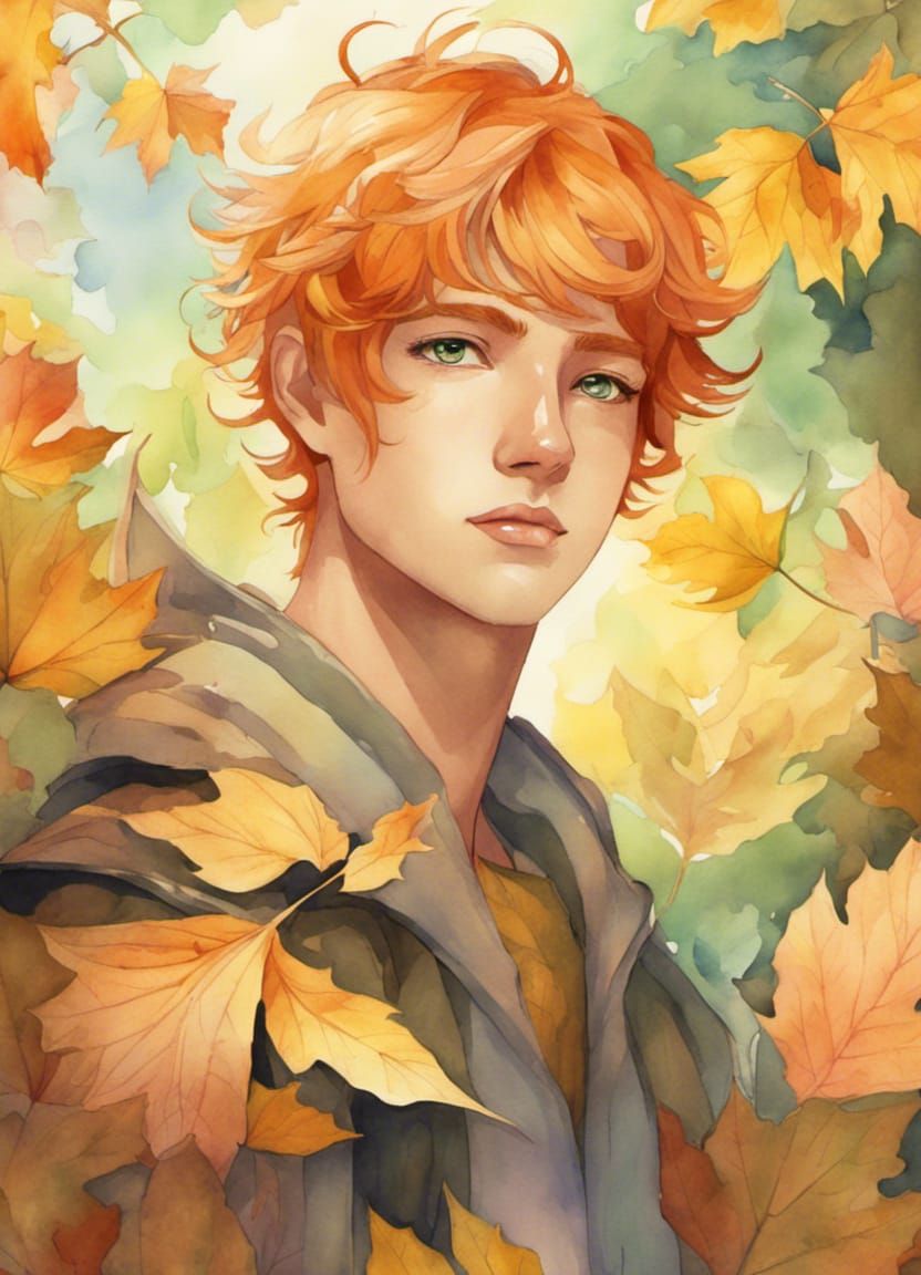 Male fairy in forest