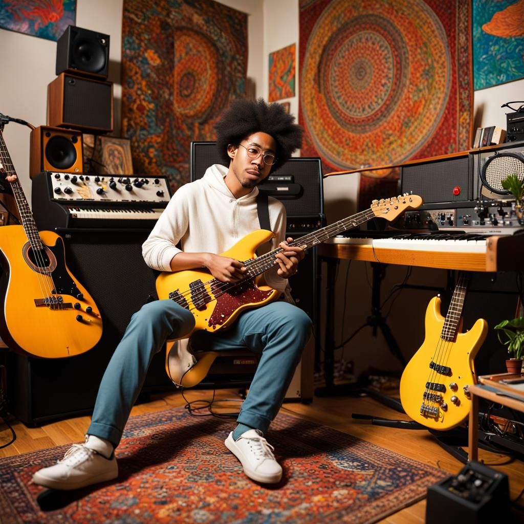 Musician Portrait in Art Studio, Professional Photography