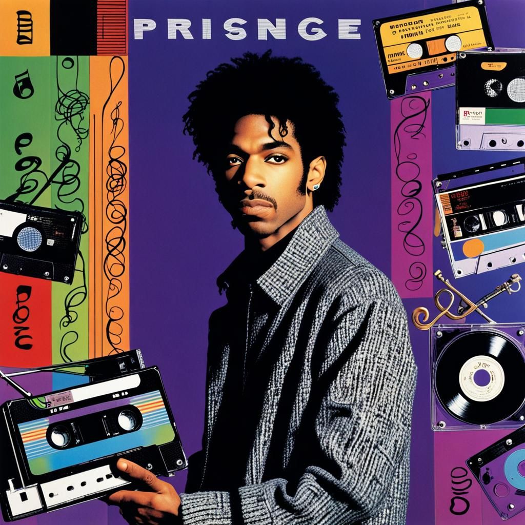 Prince Album Cover with Bold and Colorful Details
