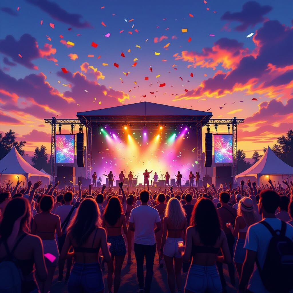 Electric Summer Music Festival at Sunset