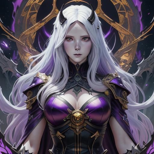 Anime Lady Death in Dark Fantasy Style