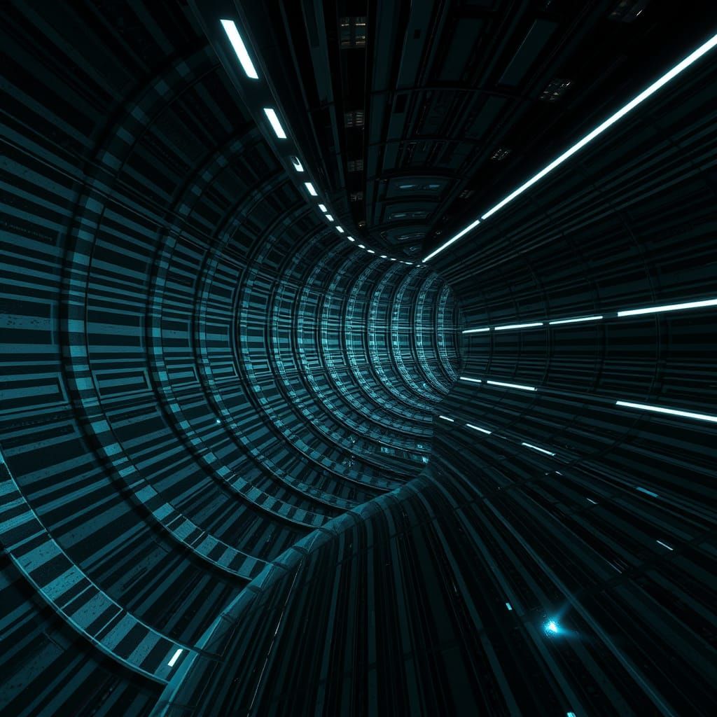 Hyperrealistic Futuristic Stripes in Noir Cyberpunk Aestheti...