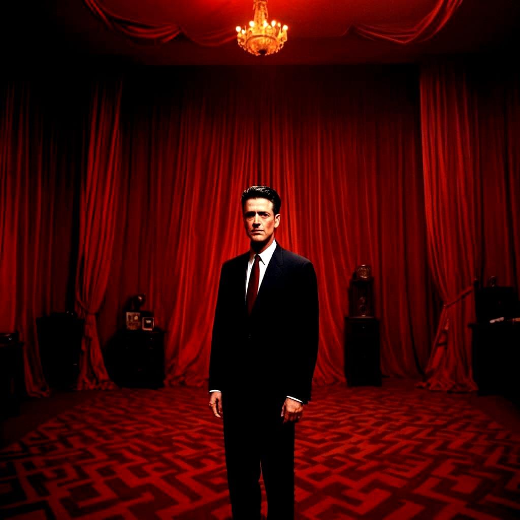 Agent Cooper in Red Room: David Lynch Style