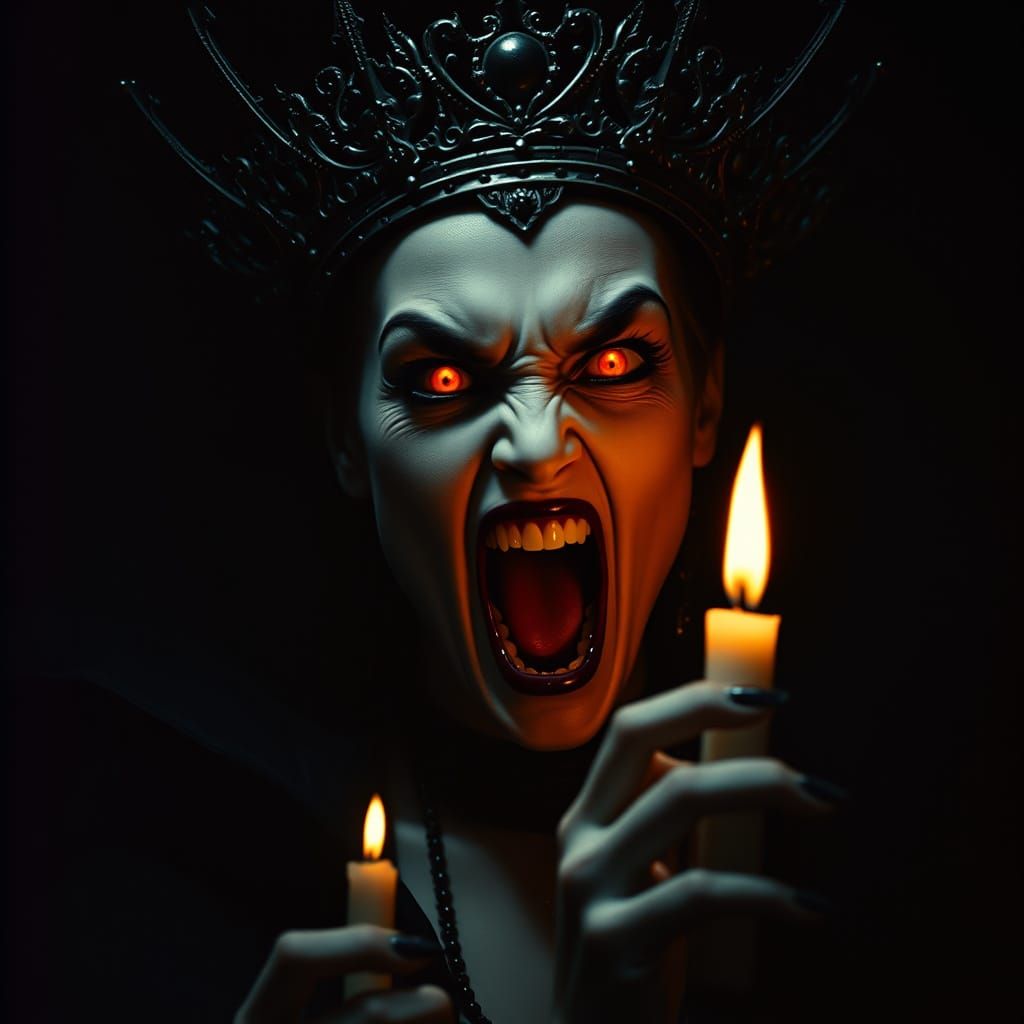 Ethereal Vampire Queen Reigns in Darkness