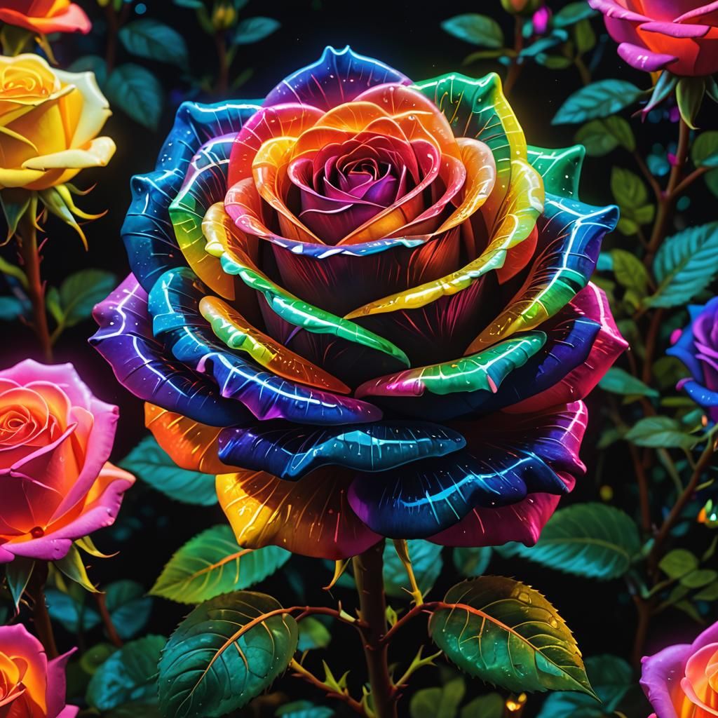 Neon Rose