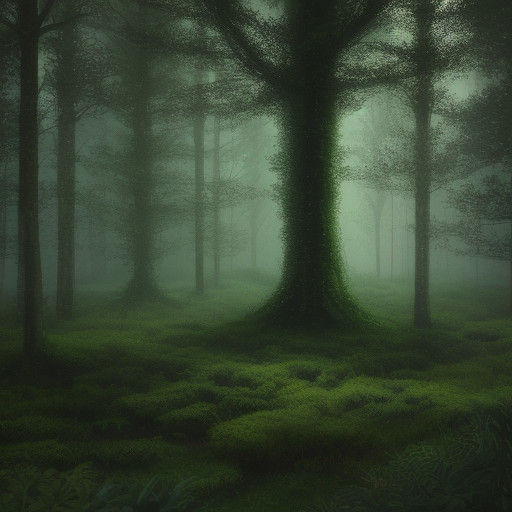 Serene Forest Sanctuary in Soft Focus