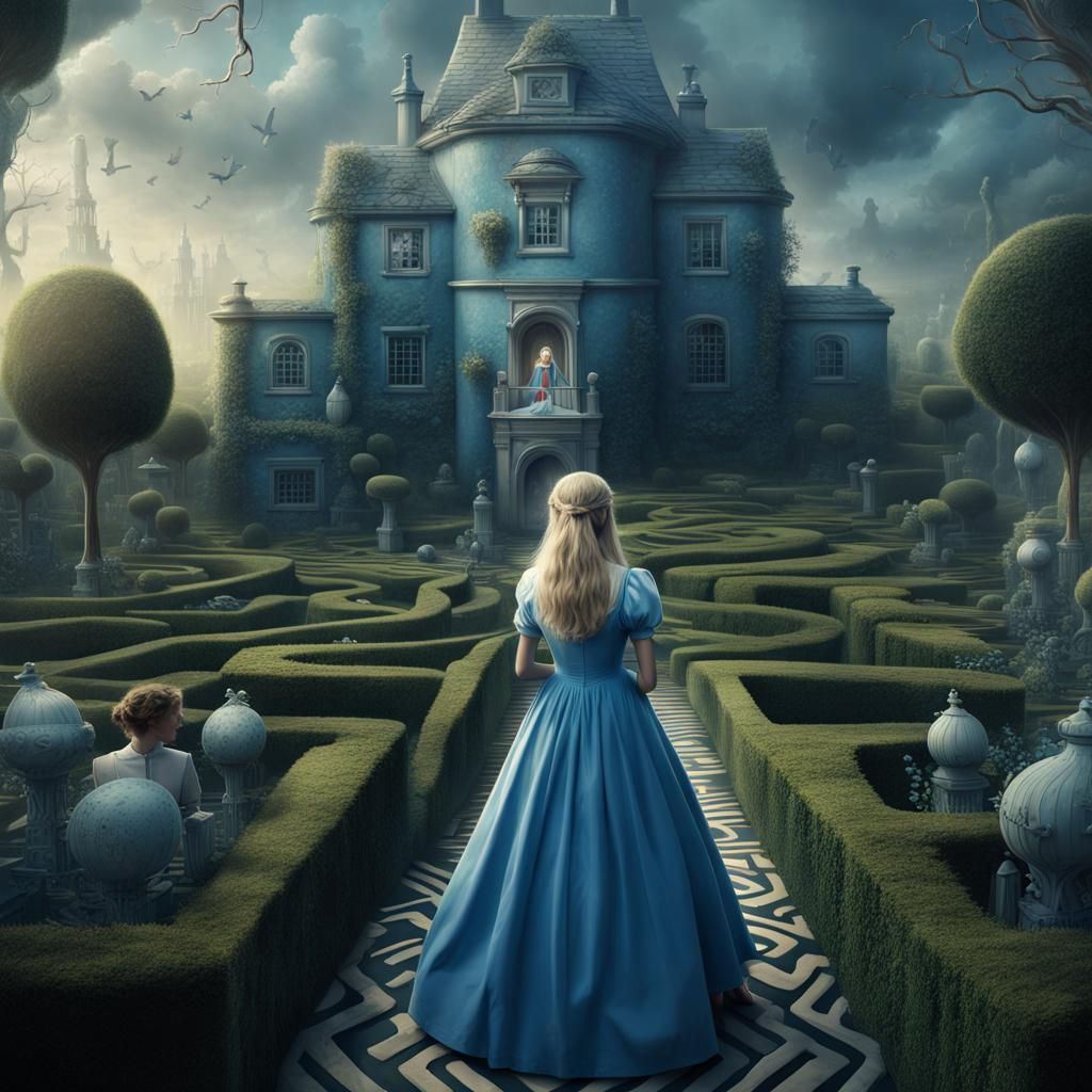 Alice in Wonderland Garden Maze: Digital Matte Painting