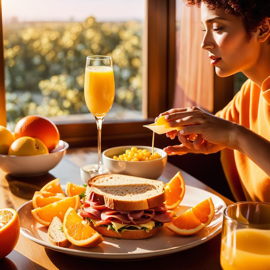 Breakfast Still Life in a Cinematic Style