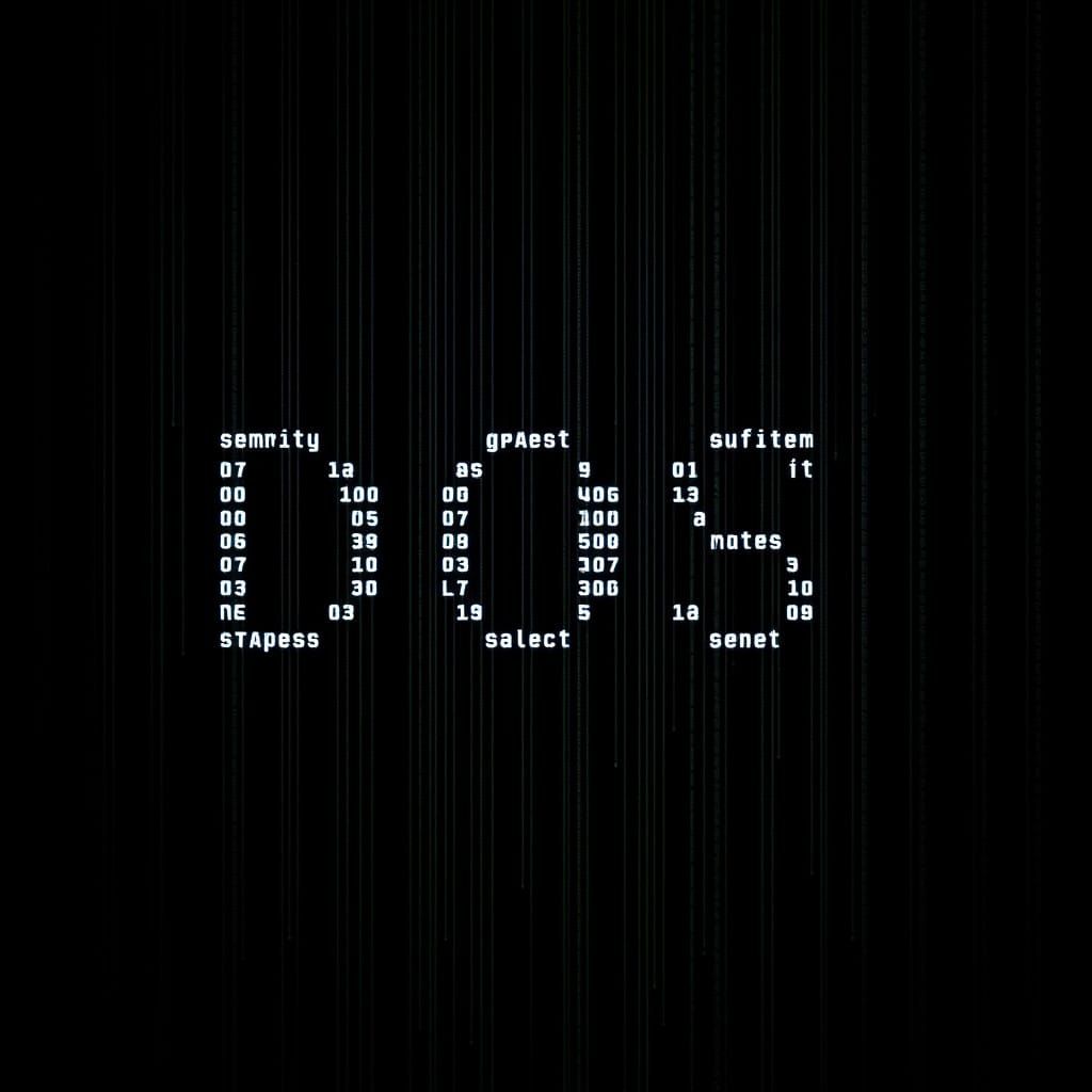 Retro Computer Terminal in Dark Digital Space