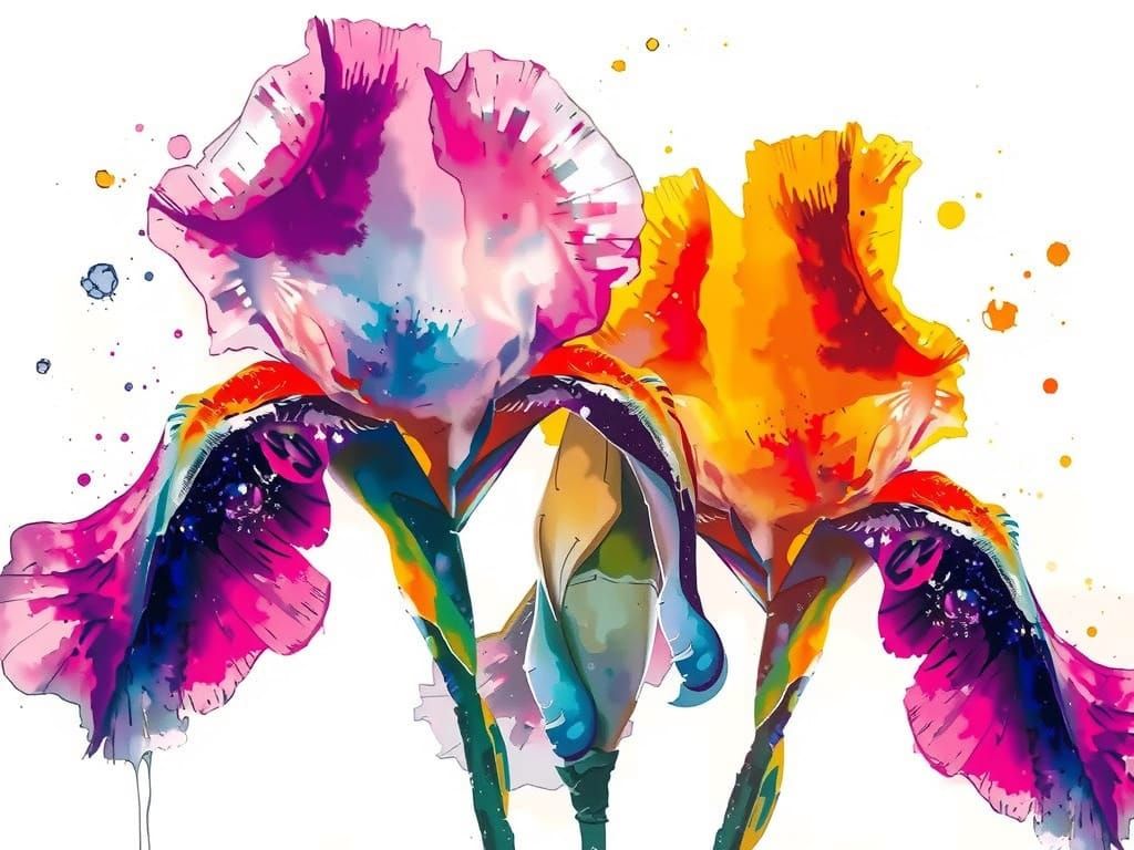 macro ABSTRACT TRANSPARENT IRIS