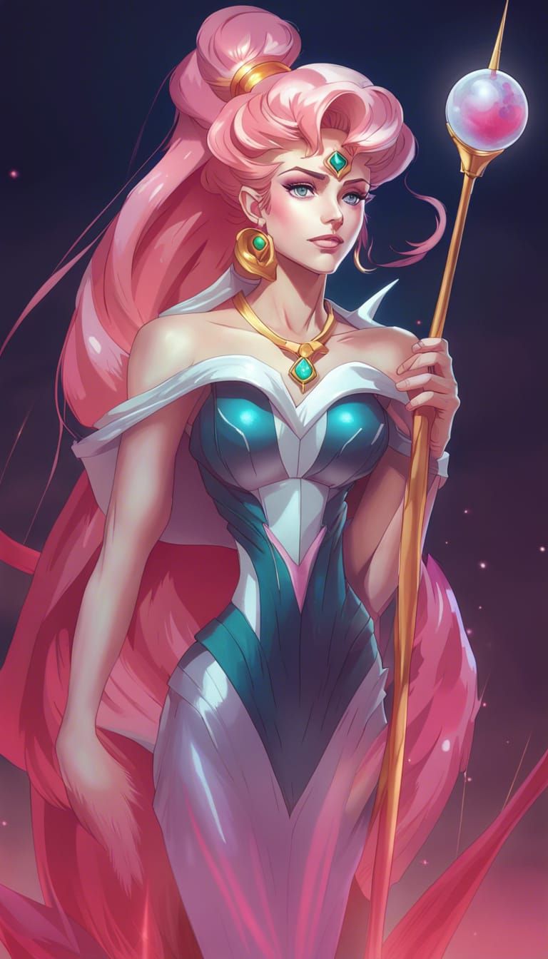 Queen Beryl Portrait in Art Nouveau Style