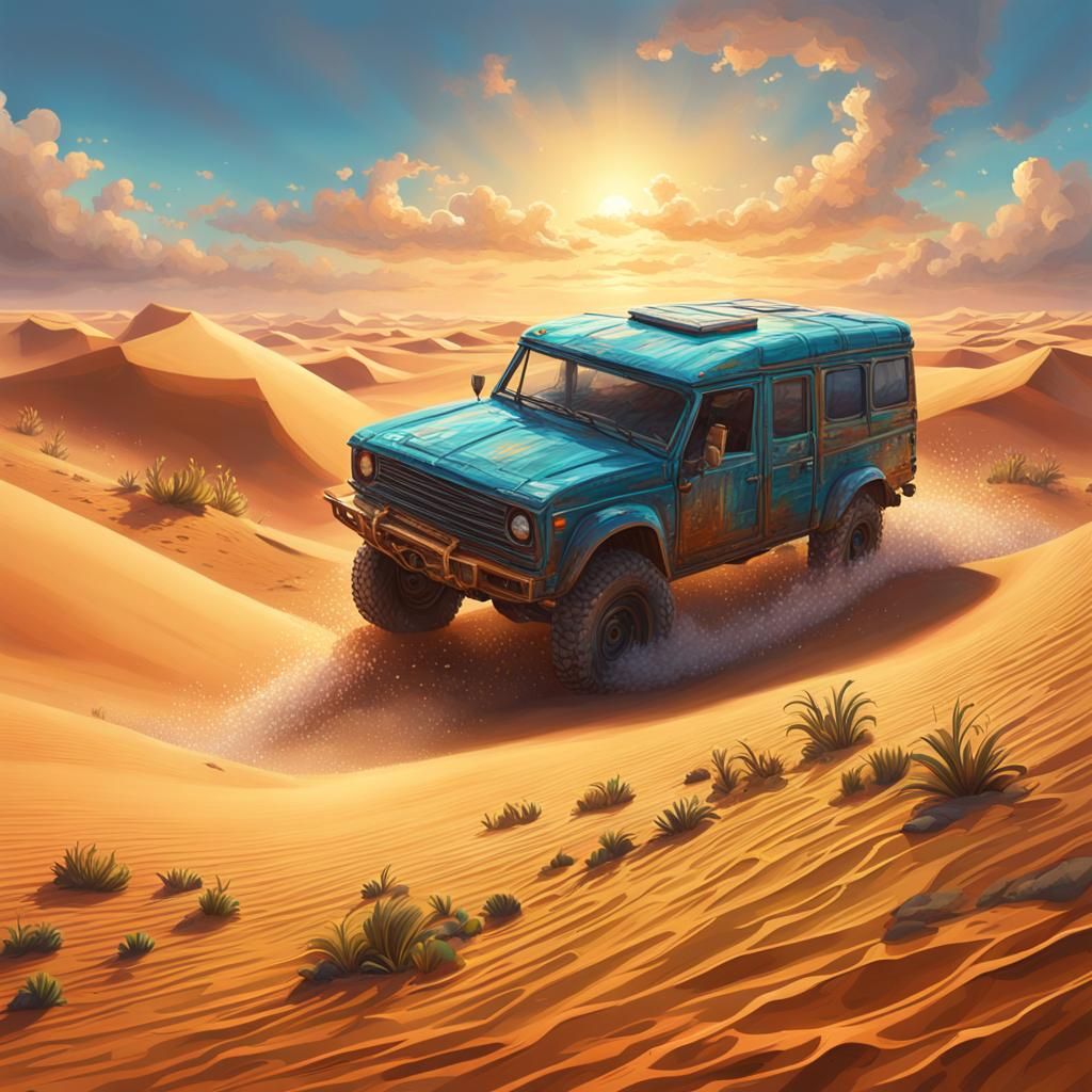 Desert Island in Ocean: Hyperrealistic Concept Art