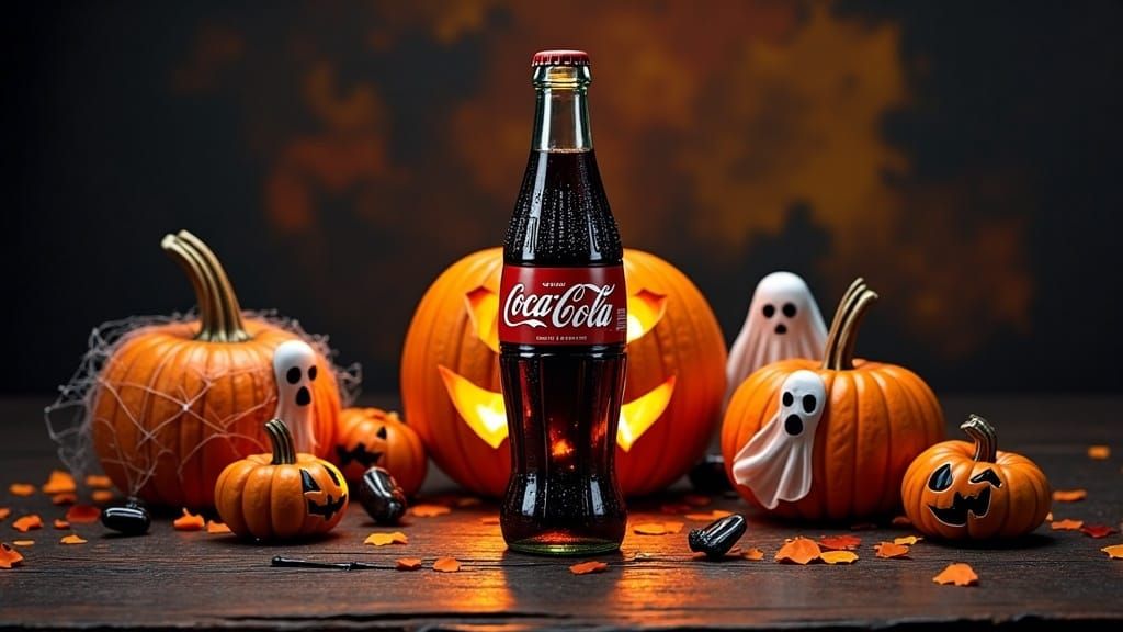 Halloween Coca-Cola Bottle Still Life in Moody Illustration ...