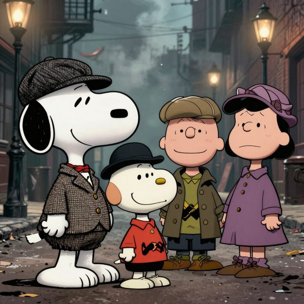 Peanuts Gang Reimagined as 1920s Birmingham Gangsters