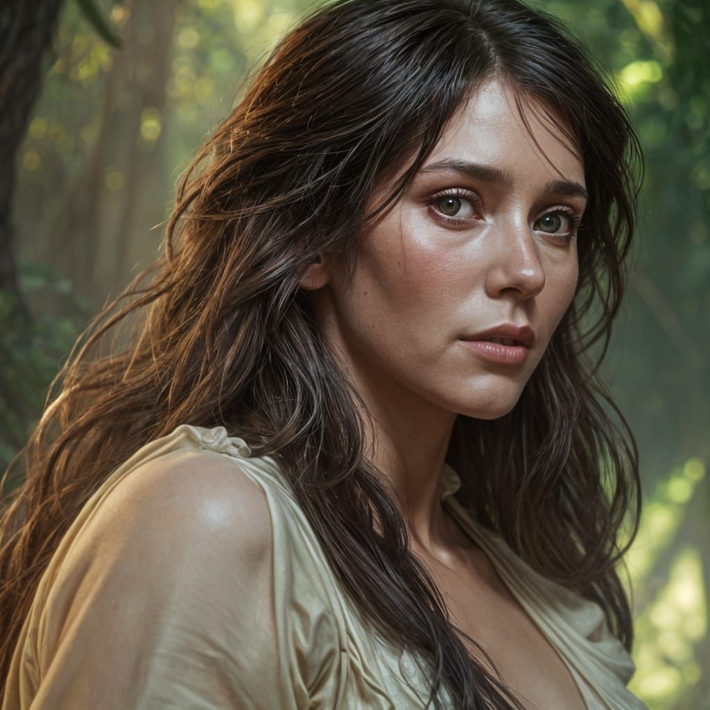 Tarzan and Jane Portrait in Hyperdetailed Style