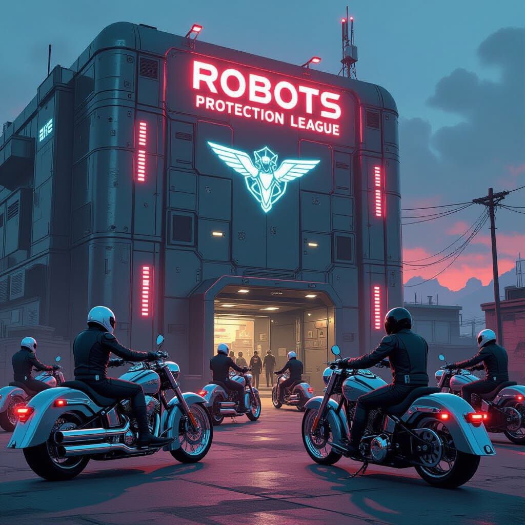 Robots Protection League HQ: Cyberpunk Biker Gang