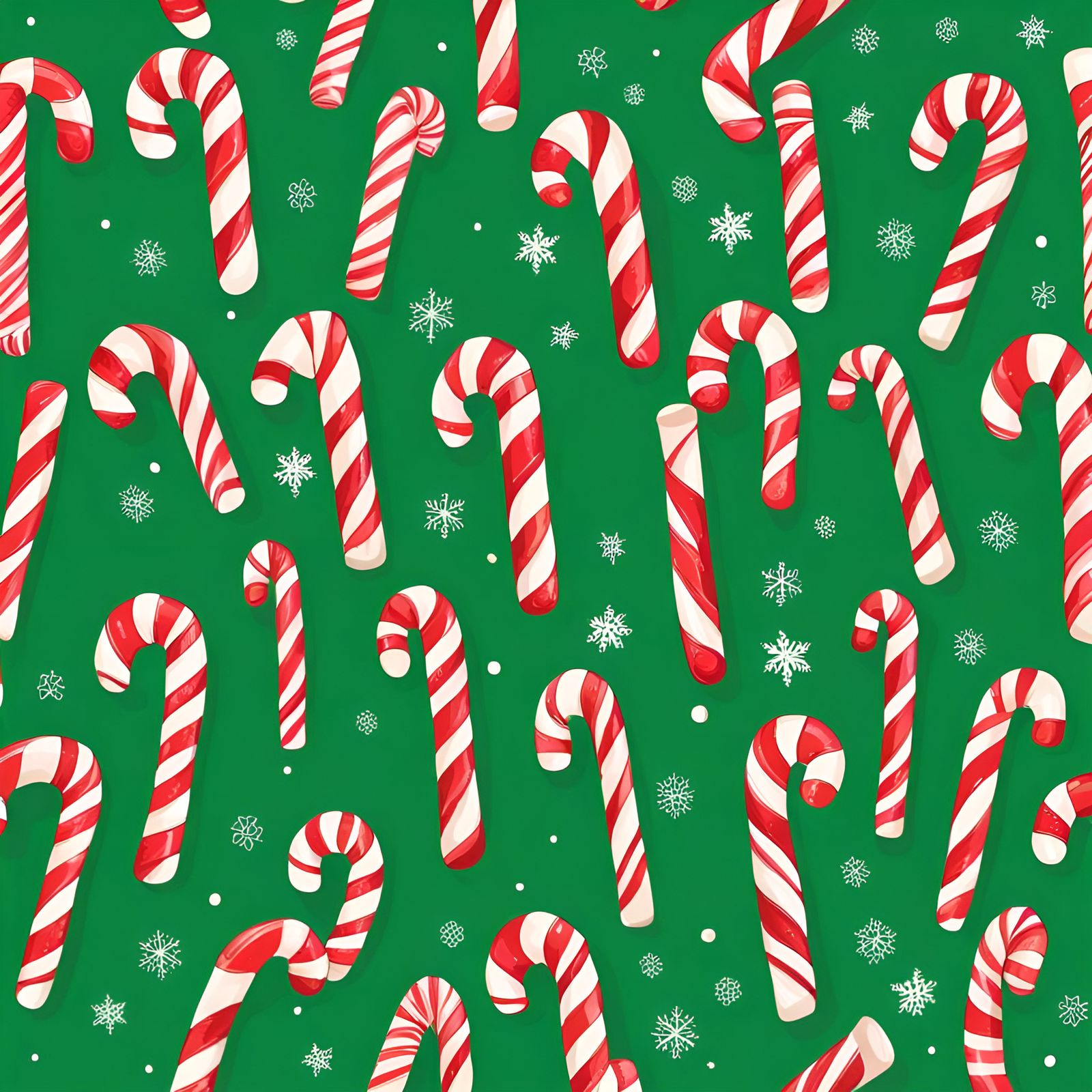 Festive Hand-Drawn Candy Cane Christmas Pattern