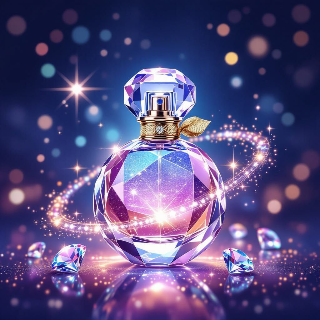 Constellation Perfume Bottle Filled with Glittering Jewels