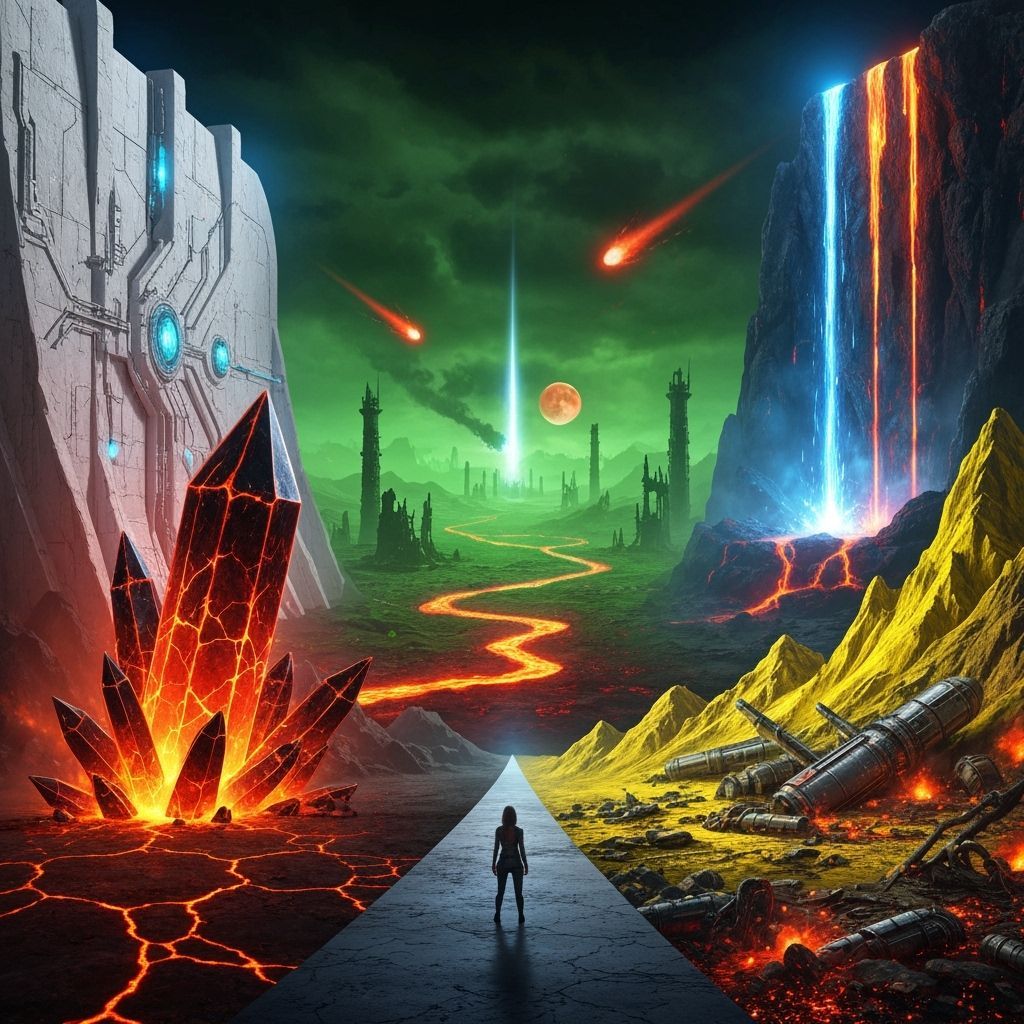 Alien Woman in Vast, Photorealistic Landscape