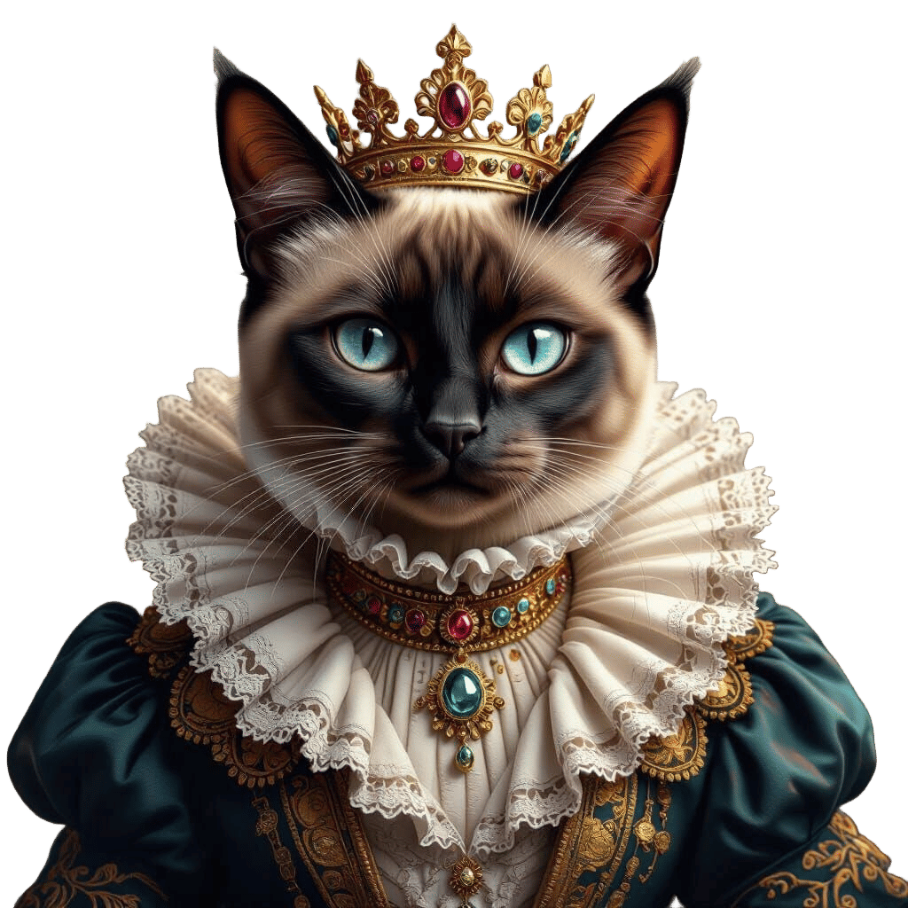 Victorian Cat Royalty Hyperrealistic Portrait