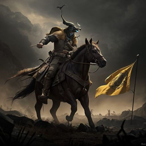 Yellowvar Bandit Banner in High Fantasy Style