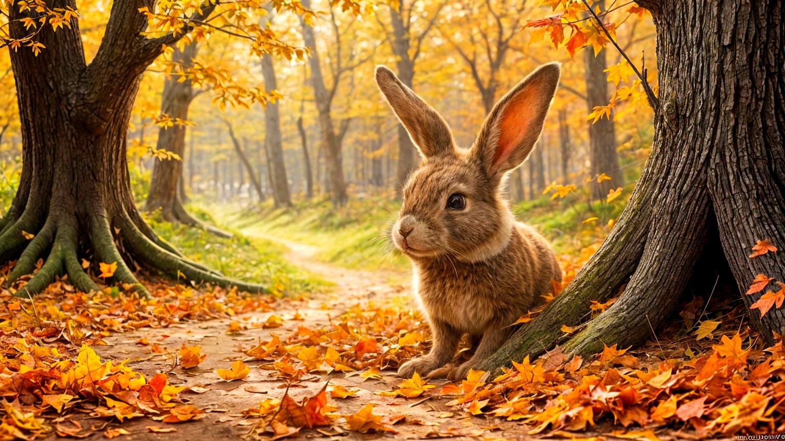 Autumn Bunny Contemplation