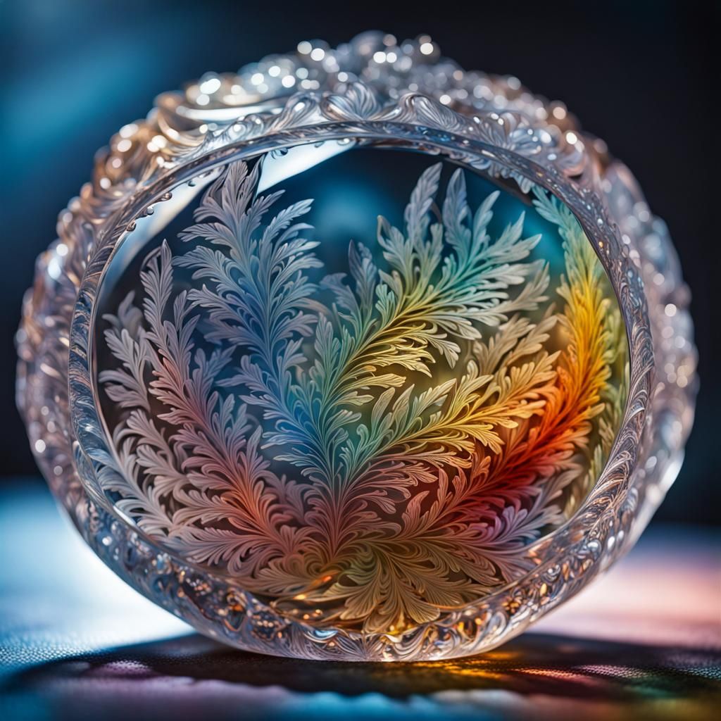 Detailed Crystal Carving with Refractive Design