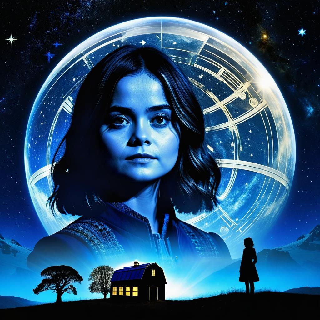 Jenna Coleman Double Exposure on Alien Landscape