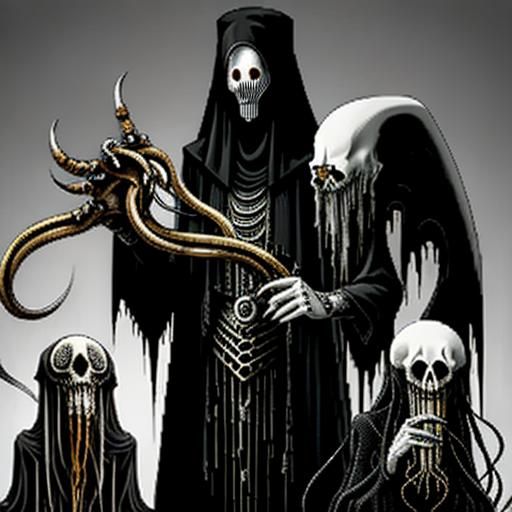 Ghosts Pondering AI: A Surreal Psychedelic Vision