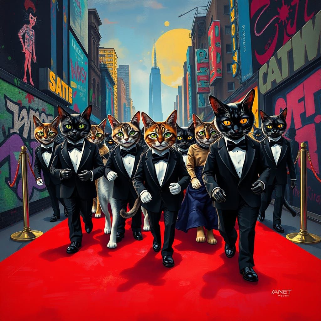 Feline Aristocrats on the Red Carpet