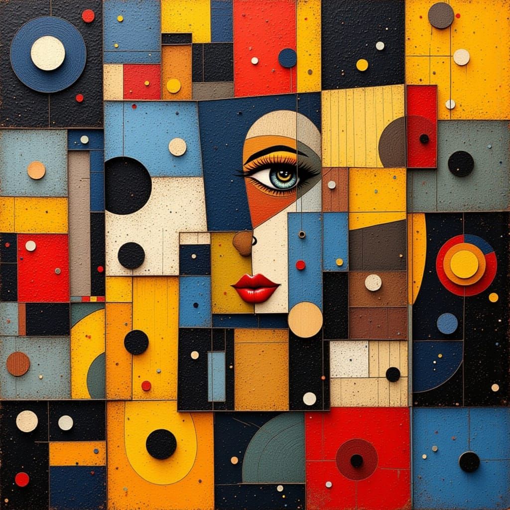 Cubist Masterpiece of Geometric Harmony