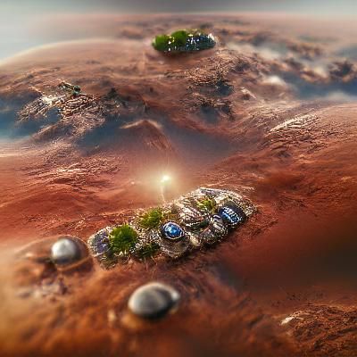Futuristic Human Colony on Mars