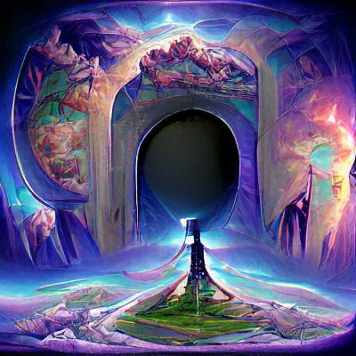 Enigmatic AI-Generated Portal Image