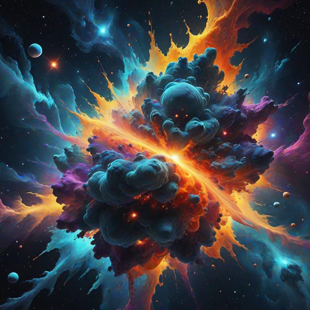 Vibrant Cosmic Universe in Stroboscopic Style