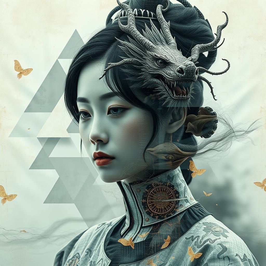 Surreal Hyper-Realistic Artwork Depicts Triangular Forms and...